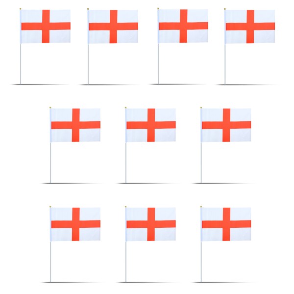 Sonia Originelli 10er Set Fahne Flagge Winkfahne "England" Handfahne EM WM
