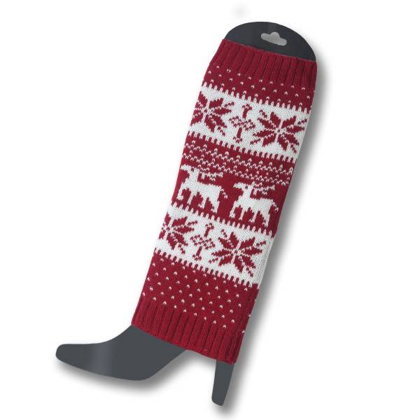 Sonia Originelli 1 Paar Beinstulpen "Norweger" Weihnachtsmuster Überzieher Warm im Angebot