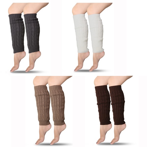 Sonia Originelli 1 Paar Beinstulpen Zopfmuster Kuschelig Warm Überzieher Uni Schlussverkauf