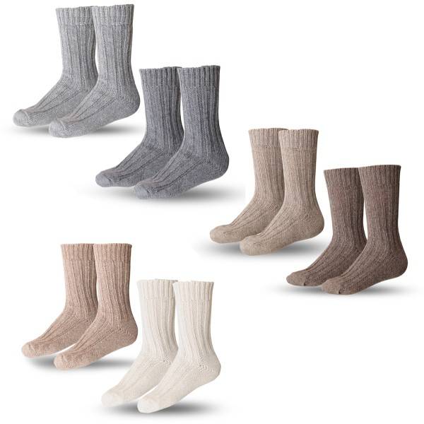 Sonia Originelli 2 Paar Alpakasocke "Dick" Winter Warm Schaf Wolle Auslauf