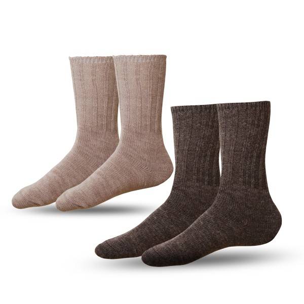 Sonia Originelli 2 Paar Alpakasocken "Dünn" Umschlag Alpakawolle Unisex Winter Auslauf