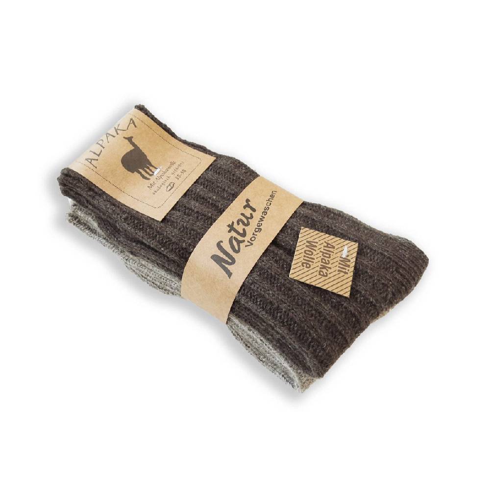 Sonia Originelli 2 Paar Alpakasocken "medium" Alpakawolle Winter Unisex