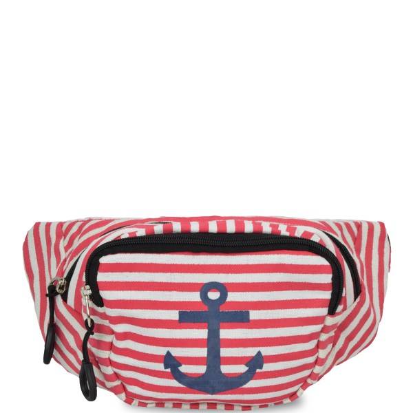 Sonia Originelli Bauchtasche "Anker" maritim gestreift Gürteltasche Freizeit Fabrikverkauf