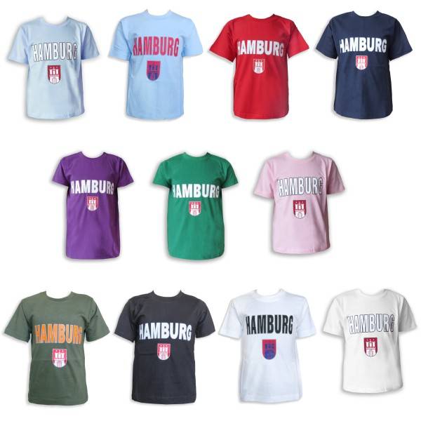 Sonia Originelli Kinder T-Shirt "Hamburg" Classic Wappen Baumwolle Auslauf
