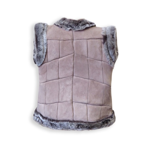 Sonia Originelli Kinderweste Naturfell Leder Lammfell Patchwork Handarbeit Hotsell