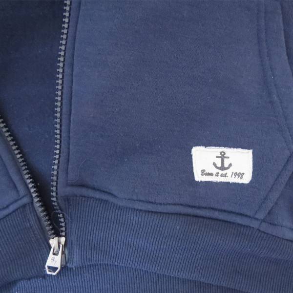 Sonia Originelli Sweatjacke "Hamburg" Damen unifarben Hoodie bestickt Blitzverkäufe