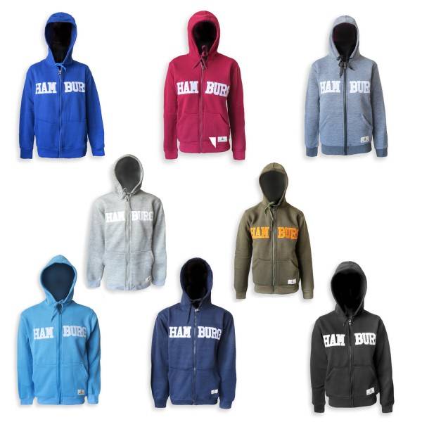 Sonia Originelli Sweatjacke "Hamburg" Damen unifarben Hoodie bestickt Blitzverkäufe