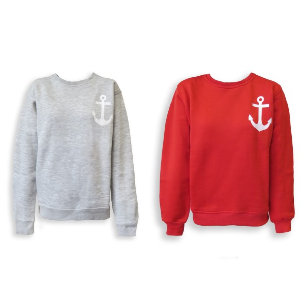 Sonia Originelli Sweatshirt "Meerweh" Anker Maritim Druck Damen Unifarben Pullover Angebote