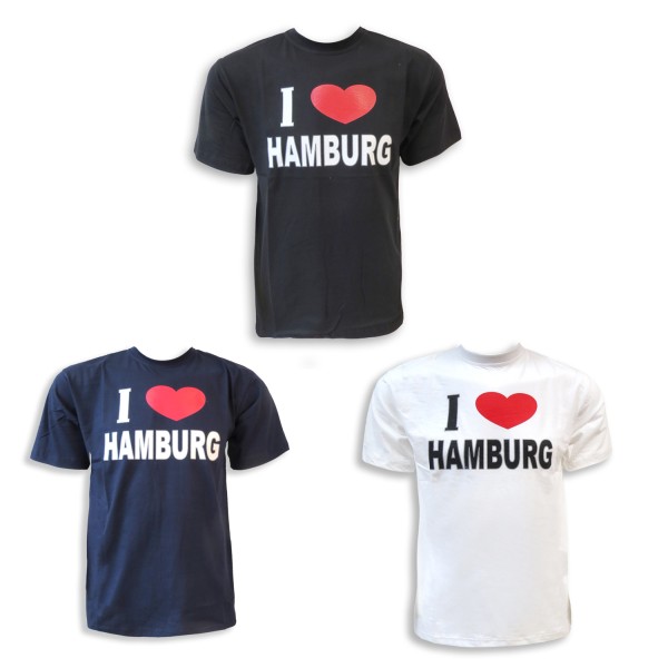 Sonia Originelli T-Shirt "I Love Hamburg" Klassisch Baumwolle im Angebot