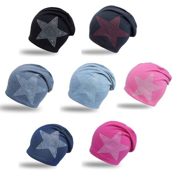 Sonia Originelli Beanie Mütze "Prisma Stern" Strasssteine Mütze Outlet