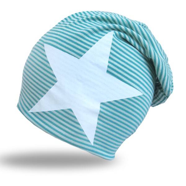 Sonia Originelli Beanie Mütze "Stern Maritim" Streifen Jersey Unisex
