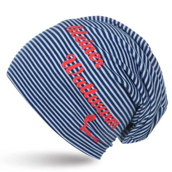 Sonia Originelli Beanie Mütze Kind "Kleiner Wattwurm" Maritim Streifen
