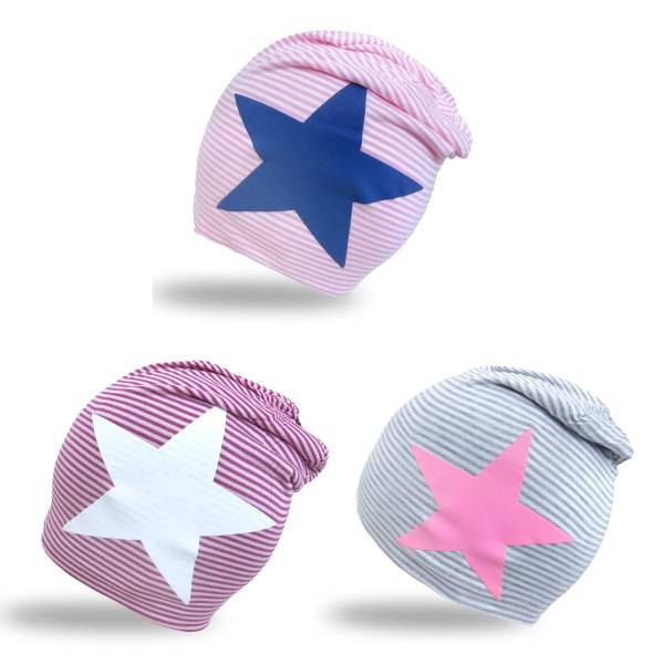 Sonia Originelli Beanie Mütze Kind "Maritim Stern" Kindermütze Auslauf