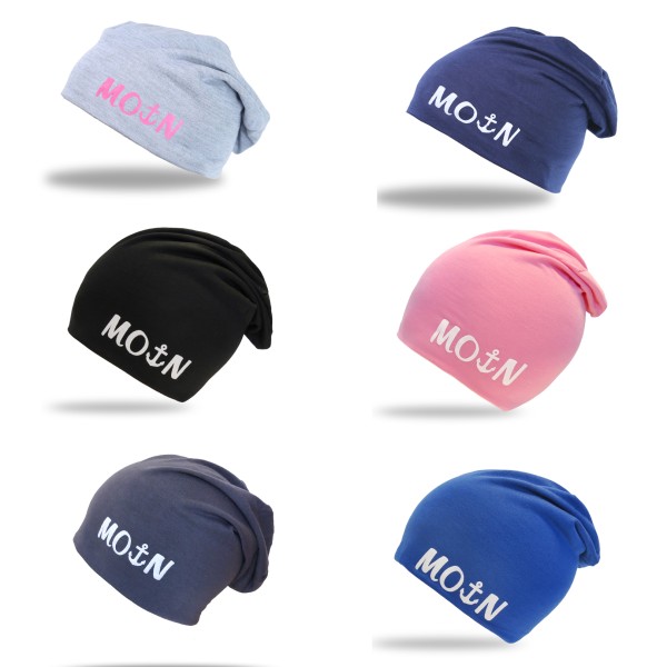Sonia Originelli Beanie Mütze unifarben mit MOIN Aufdruck Anker maritim Jersey Unisex Hotsell