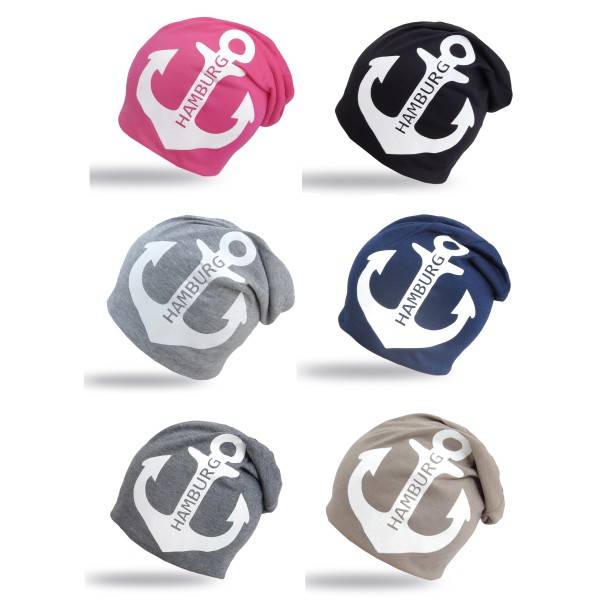 Sonia Originelli City-Beanie "Hamburg" Mütze Anker Maritim Fabrikverkauf