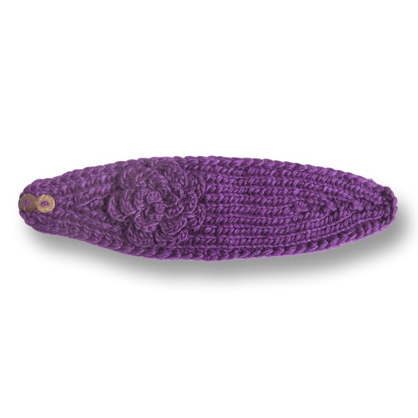 Sonia Originelli Damen Stirnband grob gestrickt mit Blumenapplikation und Knöpfen Hotsell