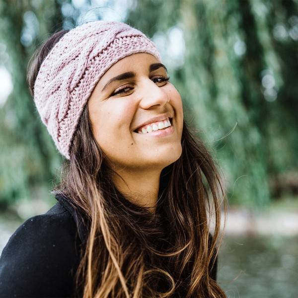 Sonia Originelli Damenstirnband gestrickt Zopfstrick klassisch chic Fabrikverkauf