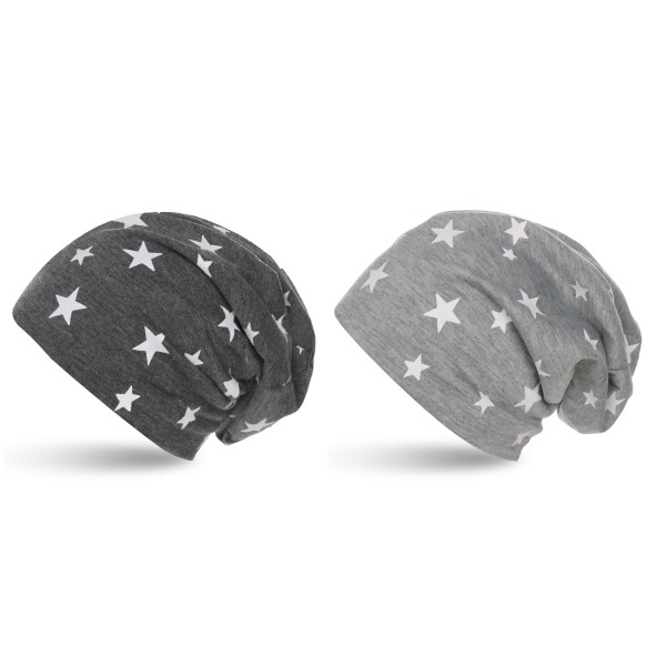 Sonia Originelli Kinder Beanie "Mini Sterne" Mütze Stars Overall Print Verkauf
