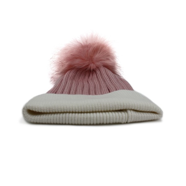 Sonia Originelli Winter Beanie Mütze "Zweiton" Kunstfell Bommel Meist gekauft