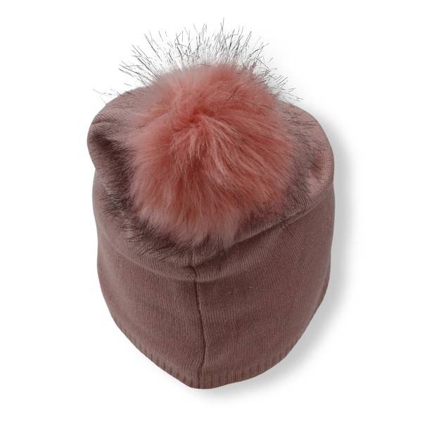Sonia Originelli Winter Beanie Mütze mit Glitzerfasern und Kunstfell Bommel Blitzverkäufe
