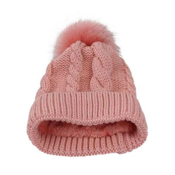 Sonia Originelli Winter Beanie Mütze Zopfmuster XL Bommel Teddyfell Outlet