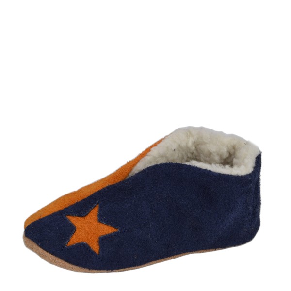 Sonia Originelli Kinder Wildlederhausschuh "Mix" Echt Leder Schluffis Stern Outlet