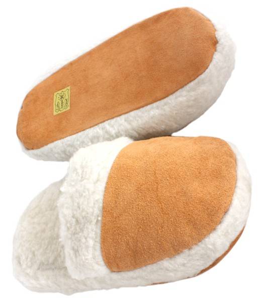 Sonia Originelli Pantoffel Wildleder Webpelz Futter Einlage Beige Fabrikverkauf