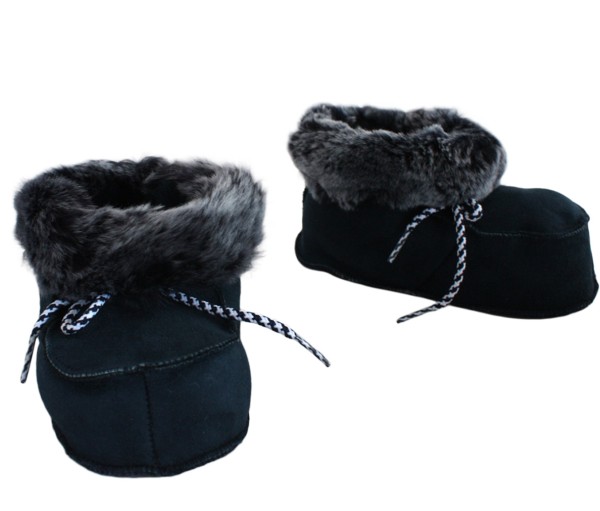 Sonia Originelli SET Baby Kleinkinder Hausschuhe Fäustel "Wölckchen" Lammfell Leder Online