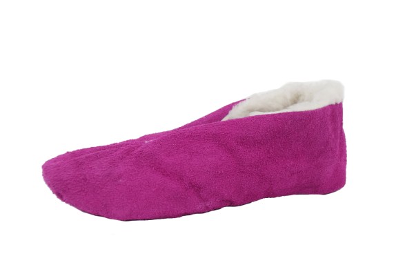 Sonia Originelli Wildlederhausschuh "Basic" Echt Leder Kuschelfell Schluffis Auslauf