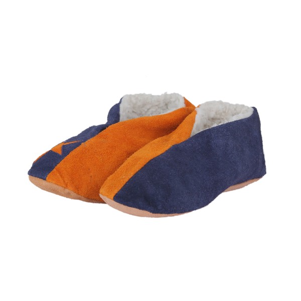 Sonia Originelli Wildlederhausschuh "Mix" Echt Leder Kuschelfell Schluffis im Angebot