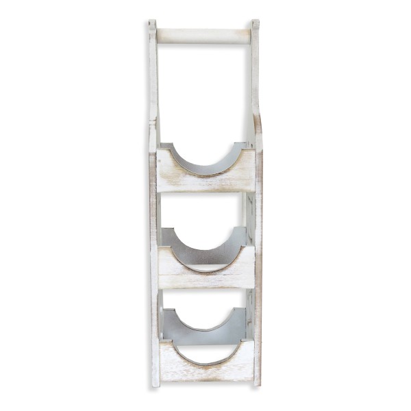 Sonia Originelli Weinständer Holz Shabby Chic Dekoration Landhaus Stil Flaschenhalter im Angebot