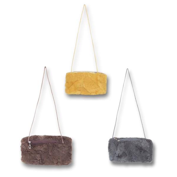 Sonia Originelli Muff Lammfell Portemonnaie Tasche Natur Kordel Fabrik Onlineshop