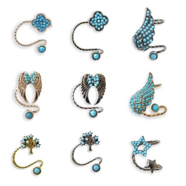 Sonia Originelli Ohrklips Ohrringe Ohrschmuck Türkis Modeschmuck Sonderangebot