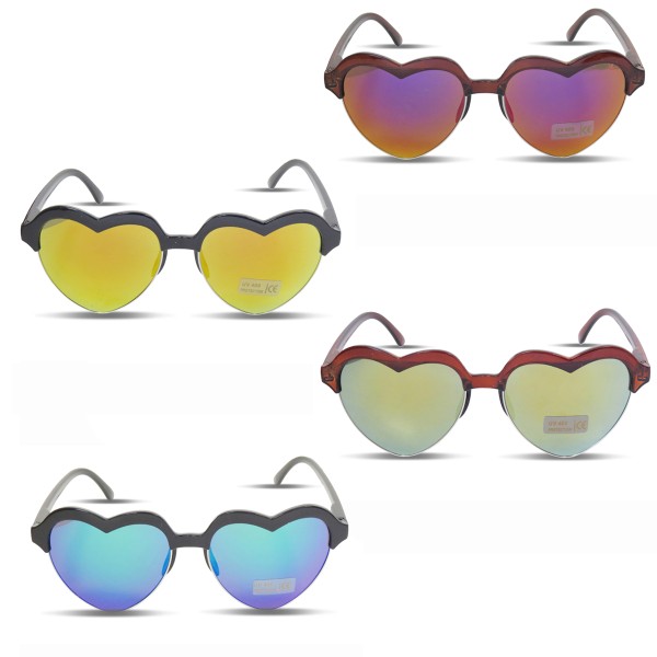Sonia Originelli Sonnenbrille Herzchen Verspiegelt JGA Herz Party Fasching Muttertagsangebot
