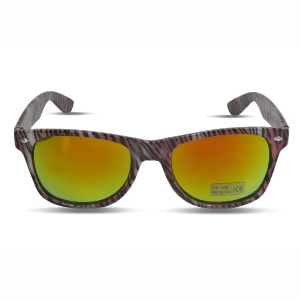 Sonia Originelli Sonnenbrille Leo Blume Verspiegelt Muster Party Fun Kostenlose Rückgabe