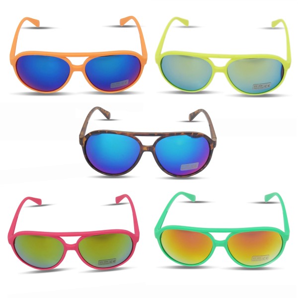 Sonia Originelli Sonnenbrille Neon Knallig Verspiegelt Fun Brille JETZT KAUFEN