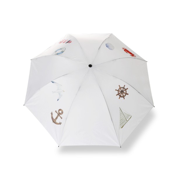 Sonia Originelli Taschenschirm "Nautic" maritime Aquarell Motive premium Regenschutz Anker Leuchtturm Discount Store für neue Produkte