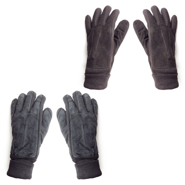 Sonia Originelli Lederhandschuhe mit Strickstulpe und Dehnung unisex gefüttert Kostenloser Versand international