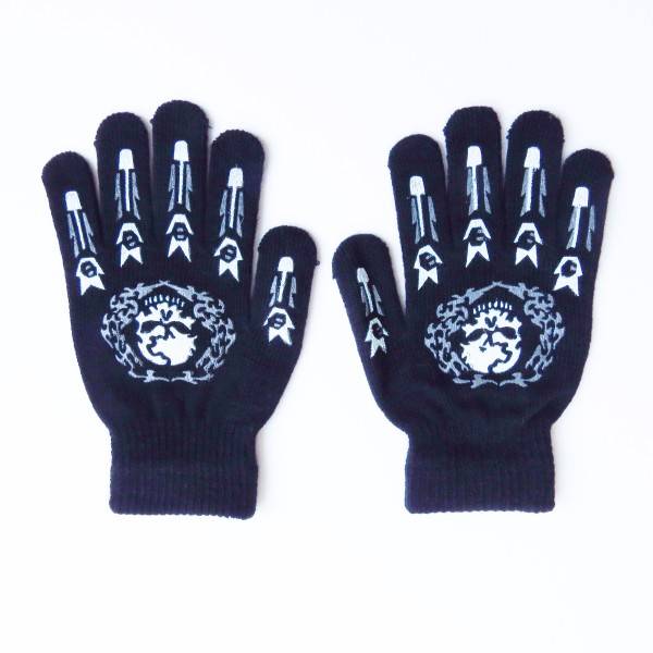 Sonia Originelli Sortiment 12 Paar Strickhandschuhe Halloween Druck Totenkopf Knochen Unisex Speichern exportieren
