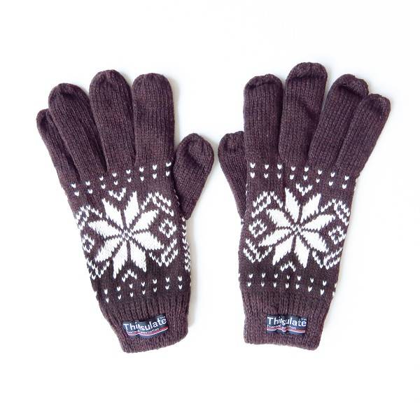 Sonia Originelli Strickhandschuhe Schnee Winter Finger Fleece Schneeflocke Unisex Kostenloser Versand