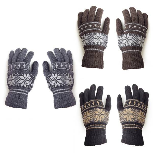 Sonia Originelli Strickhandschuhe Stern Muster Norweger Winter Schneeflocken Unisex Fabrik Onlineshop