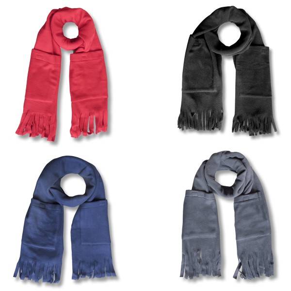 Sonia Originelli Schal Fleece Taschen Fransen Winter Weihnachtsangebot