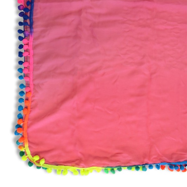 Sonia Originelli Schal Langschal "Bommel" Neon Bunt Sommer Valentinstagsangebot