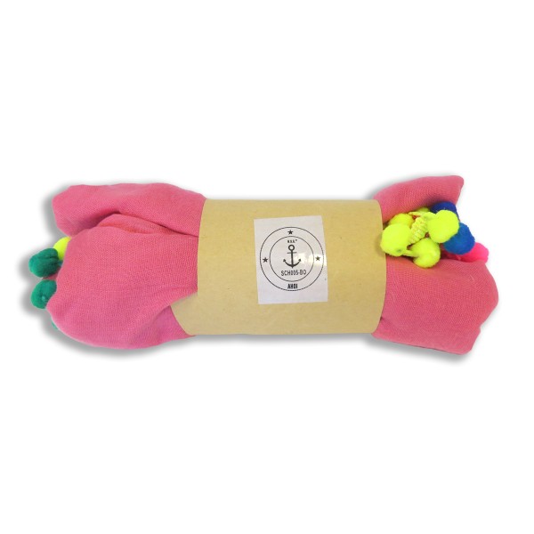 Sonia Originelli Schal Langschal "Bommel" Neon Bunt Sommer Valentinstagsangebot
