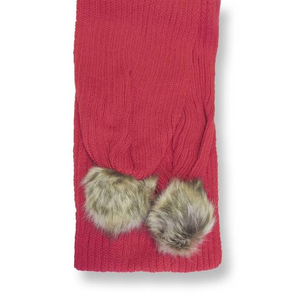 Sonia Originelli Winterschal Bommel abnehmbar Kunstfell Strickschal kuschelig weich und warm Kauf eins, bekomm eins gratis