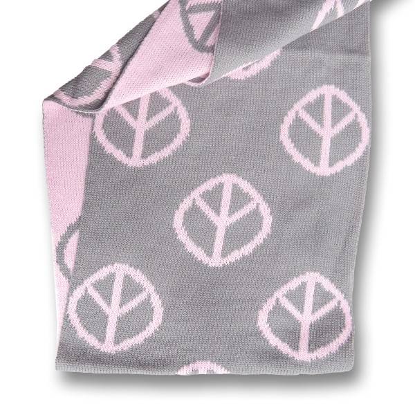 Sonia Originelli Winterschal Loop Schlauch Peace Frieden Strickschal Rundschal wendbar Sonderangebote