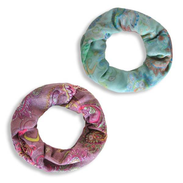 Sonia Originelli Schal Loop "Paisley" Glitzer Rundschal Sommer Neueste Stile