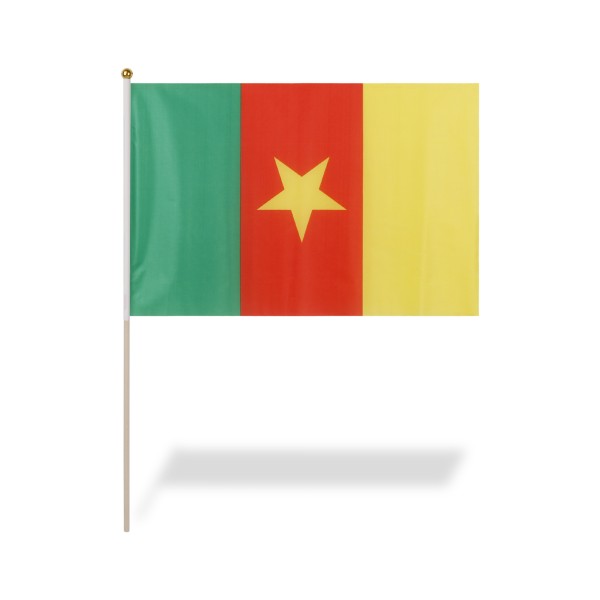 Sonia Originelli 10er Set Fahne Flagge Winkfahne "Kamerun" Cameroon Handfahne EM WM Großer Ausverkauf