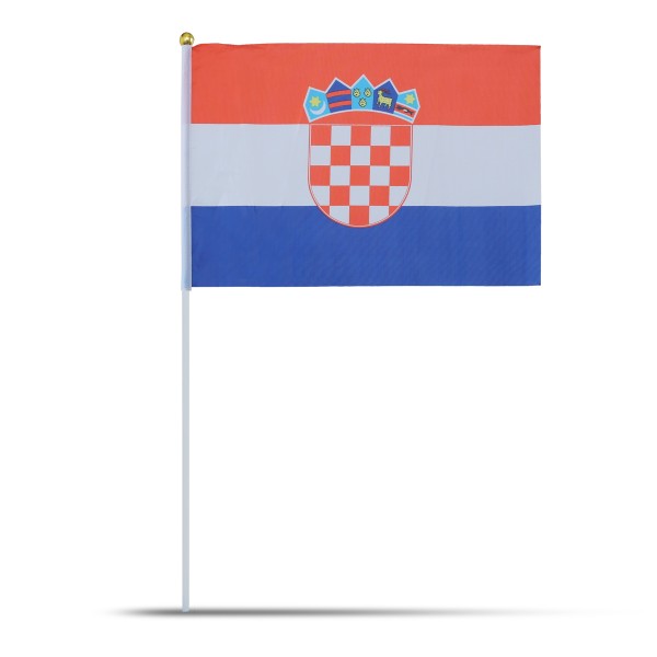 Sonia Originelli 10er Set Fahne Flagge Winkfahne "Kroatien" Croatia Handfahne EM WM Saisonschlussverkauf