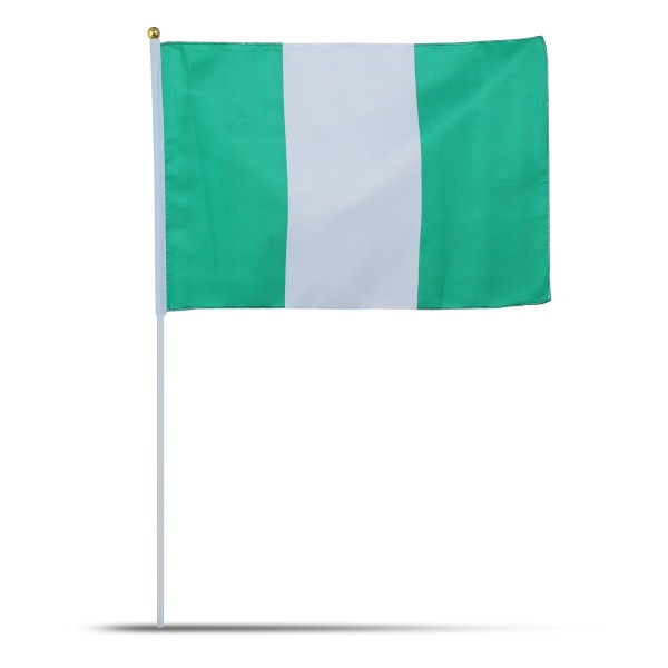 Sonia Originelli 10er Set Fahne Flagge Winkfahne "Nigerien" Nigeria Handfahne EM WM Weihnachtsangebot